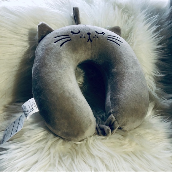 Other - NEW Memory Foam Kitten Travel Neck Pillow button
